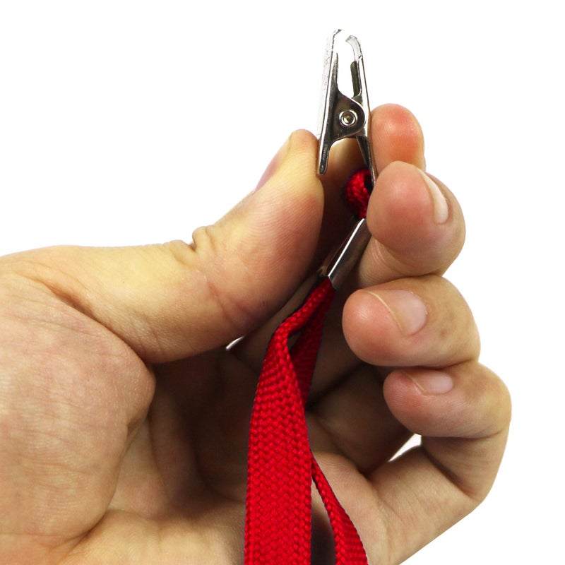 Ollain Badge Lanyards Neck Bulk Cruise Lanyards Lanyard with Clip for ID Card Name Tags Badge Holders (Red, 100 Pack) - Image 4